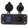 Waterproof Power Socket Car USB Charger Panel Quick